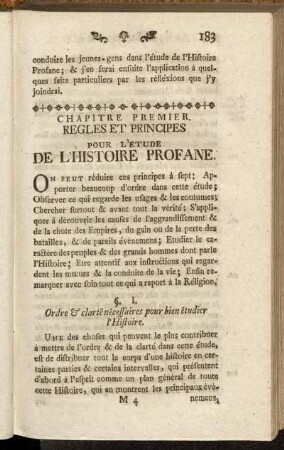 Chapitre Premier. Regles Et Principes.