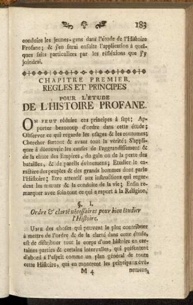 Chapitre Premier. Regles Et Principes.