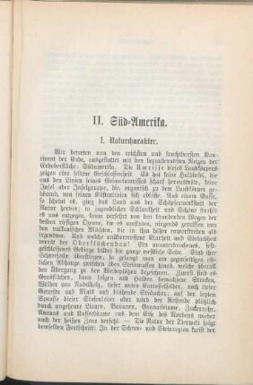 II. Süd-Amerika.