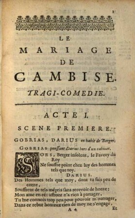 Le Mariage de Cambyse