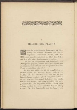 I. Malerei und Plastik