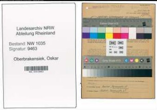 Entnazifizierung Oskar Oberbrakensiek , geb. 12.01.1912 (Ingenieur)
