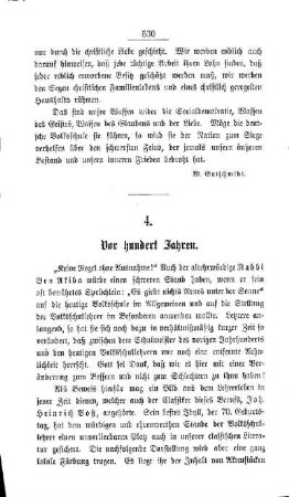 Vor hundert Jahren
