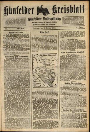 Erste Ausgabe vom Dienstag, den 02. Februar 1926.