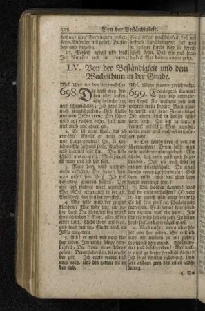 LV. Von der Beständigkeit und dem Wachsthum in der Gnade.