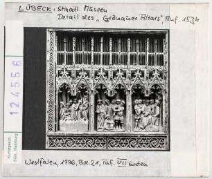 Lübeck, St. Annen-Museum: Detail des Grönauer Altars, Anf. 15. Jhd.