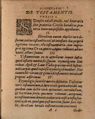Disp. iur. de testamentis