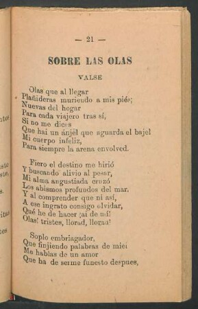 Sobre las olas : Valse