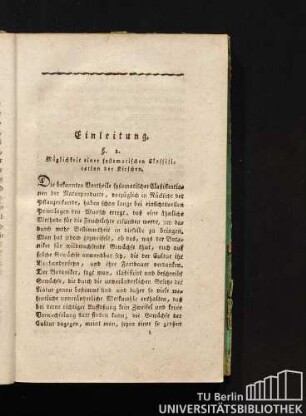 §. 1. Möglichkeit einer systematischen Classification der Kirschen.