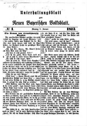 Neues bayerisches Volksblatt. Unterhaltungsblatt. 1873