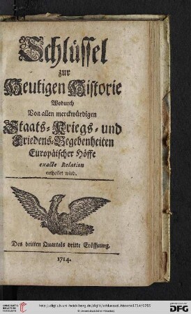 Des dritten Quartals dritte Eroeffnung