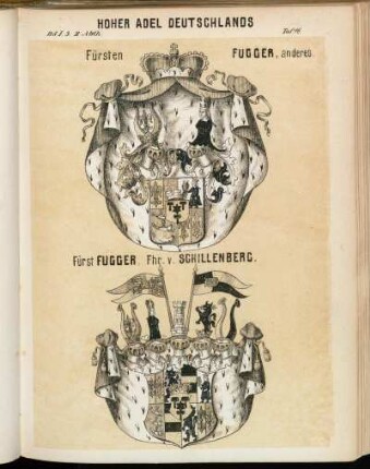 Taf. 16. Fürsten Fugger, anderes. Fürst Fugger, Fhr. v. Schillenberg.