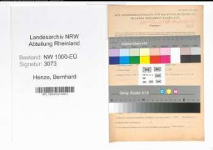 Entnazifizierung Bernhard Henze, geb. 03.09.1903 (Polizeibeamter)