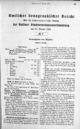No. 7, 31. Januar 1920