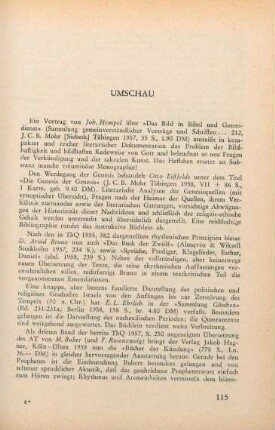 115 [Rezension] Eissfeldt, Otto, Die Genesis der Genesis