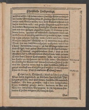 Folget der II.[...] Was denn eigentlich zu solchem hertzlichen Verlangen gehöre/ und worinnen/ dasselbe fürnemlich bestehe/[...]