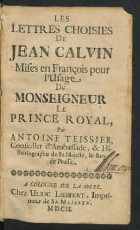 Les Lettres Choisies