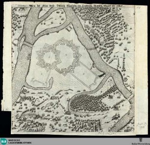 Abris der Statt unnd Festung Manheim von Keyserisch, Bayrisch, belägert und erobert