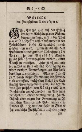 Vorrede des Französischen Uebersezers.