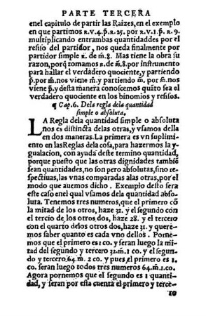 Cap. 6. Dela regla dela quantidad simple o absoluta.
