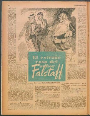 El extraño caso del señor Falstaff : Cuento por Raúl González Tuñón