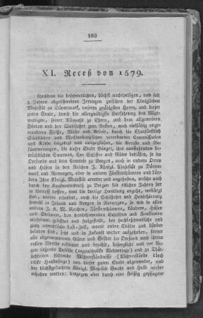 XI. Receß von 1579.