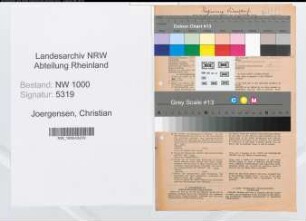 Entnazifizierung Christian Joergensen, geb. 18.08.1902 (Verw.Gehilfe)