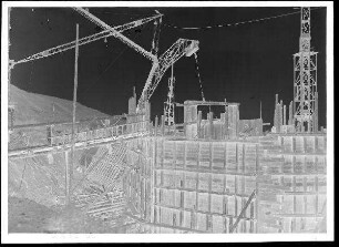 Staustufe Erlabrunn. Baumaßnahmen. Vgl. vorherige Aufnahmen.