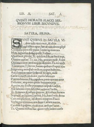 Satyra. Prima.