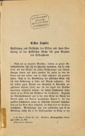Der Bilderstreit, ein Kampf der griechischen Kirche um ihre Eigenart und um ihre Freiheit