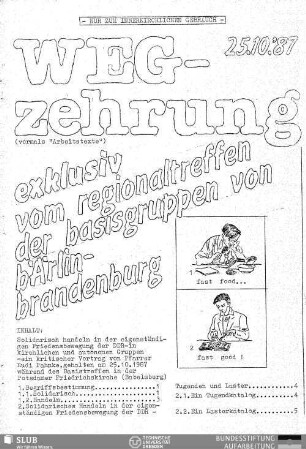1987,Okt.: Wegzehrung