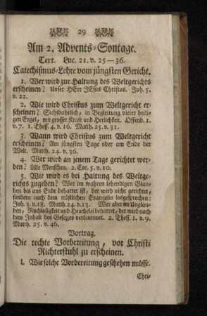 Am 2. Advents-Sontage.