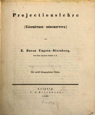 Projectionslehre (Géométrie descriptive)