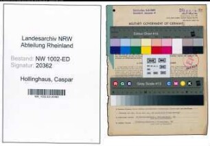 Entnazifizierung Caspar Hollingshaus, geb. 16.12.1909 (Studienrat)