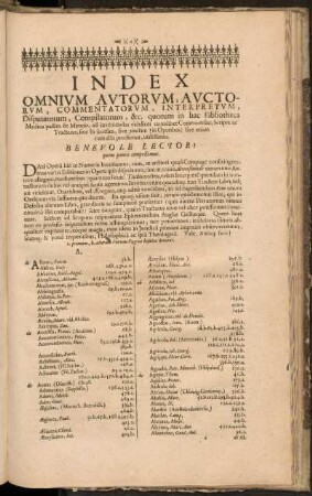 Index Omnivm Avtorvm, Avctorvm, Commentatorvm, Interpretvm ...