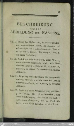 Beschreibung von der Abbildung des Kastens