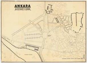 Gesamtbebauungsplan Ankara Teilbebauungsplan Altstadt: Grund- und Übersichtplan Altstadt, südlich und westlich der Burg 1:2000