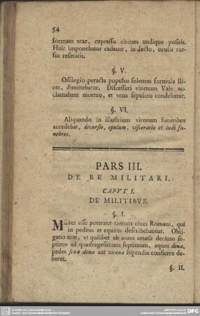Pars III. De Re Militari