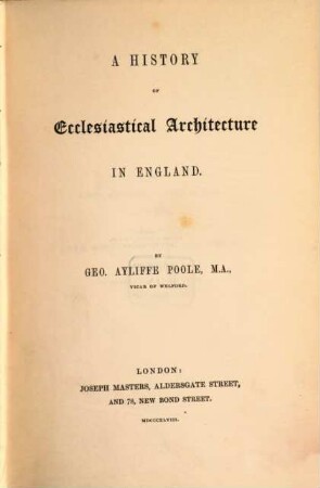 A history of ecclesiastical architecture in England