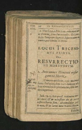 Locus Tricesimus Primus. De Resurrectione Mortuorum.