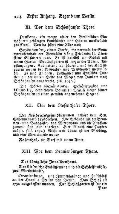 XII. Vor dem Rosenthaler Thore