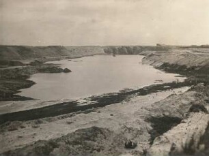 Oberlausitzer Niederung. Ersoffene Braunkohlengrube Olba bei Kleinsaubernitz (heute: Olbasee)