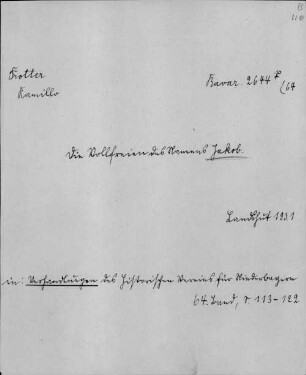 Alter Realkatalog (1501-1952), Teil Bayern, 110,6. Einzelne Adelsgeschichten und Familiengeschichten, alphabetisch: I-J - BSB Cbm Cat. 805(1 b 110,6