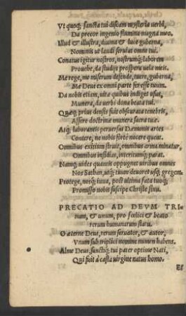 Precatio Ad Deum Trinum, ...