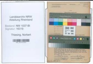 Entnazifizierung Norbert Thiesing , geb. 25.10.1895 (Jurist)