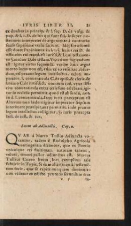 Locus ab Adiunctis. Cap. 9.