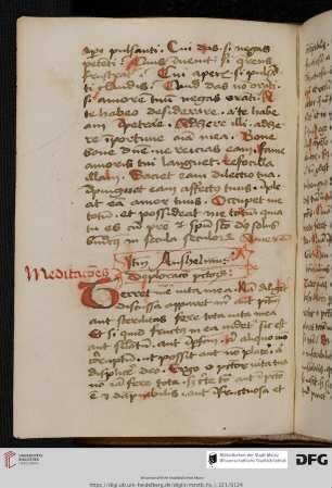 Anselmus Cantuariensis: Meditatio 2