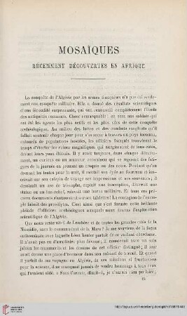 5.1887 = Année 6: Mosaïques récemment découvertes en Afrique
