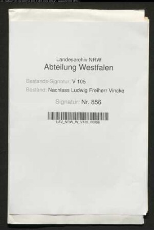 11 Briefe des Gatten Ludwig Vincke