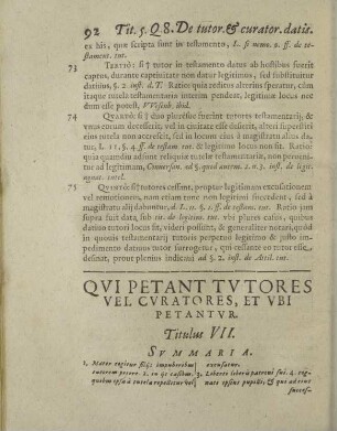 Titulus VII. [i.e. VI.]